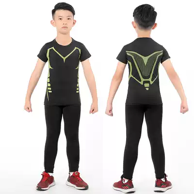 Children's tights, fitness suits, short-sleeved trousers, sports running, basketball, football, base training, elastic clothing