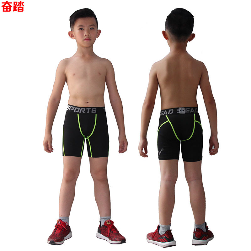 Summer children's sports tight shorts elastic three-point tights running basketball football bottoming quick-drying fitness pants men