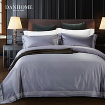 Spring and Summer 100 Egyptian long-staple cotton satin four-piece light luxury hotel style five-star hotel bedding