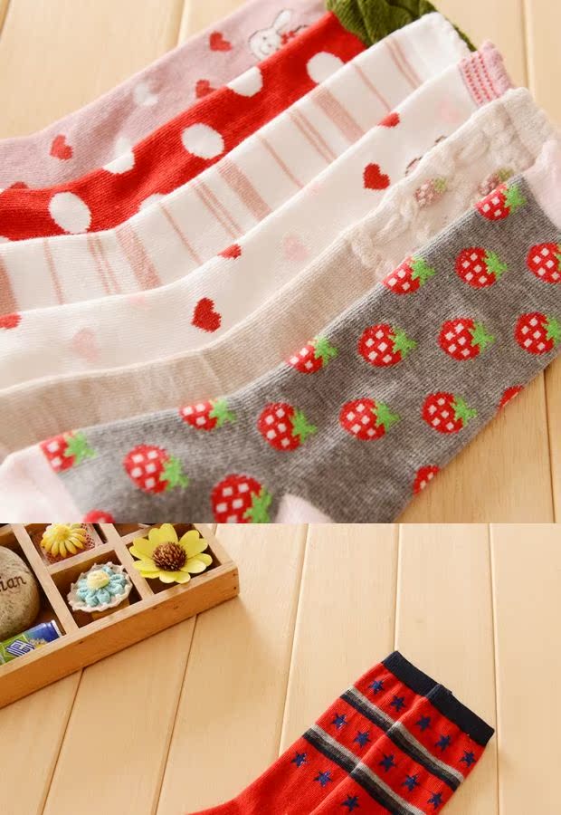 Trẻ em vớ cao, trẻ sơ sinh, vớ, nam và nữ, em bé, cotton, vớ chống trượt, mùa xuân, mùa thu và mùa đông, ba đôi shop bán đồ trẻ em