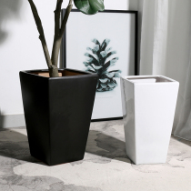 Square ceramic flowerpots living-room tiger pirante Large floor high cylinder high style home shake-in-the-net red minimalist
