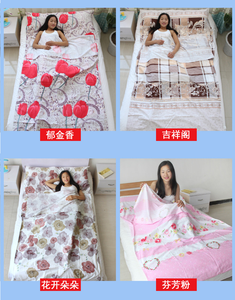 Người lớn trong nhà bông du lịch sức khỏe túi ngủ khách sạn khách sạn trên toàn bộ bẩn đôi du lịch vải lanh chăn túi ngủ mùa đông