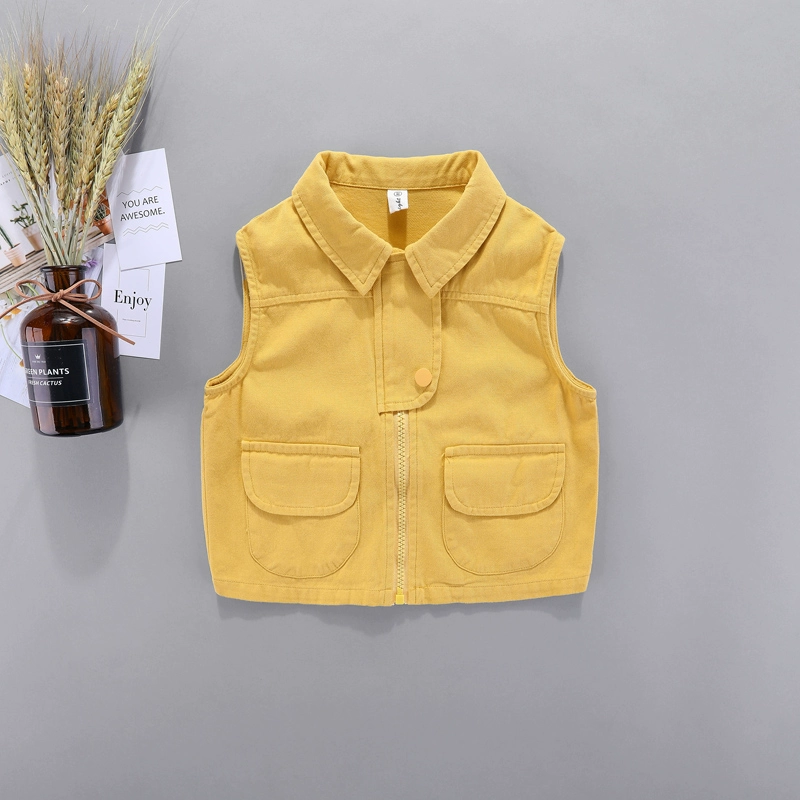 Áo khoác vest trẻ em mùa xuân 2020 mới hợp thời trang bé trai mùa xuân và mùa thu áo khoác cotton trẻ em hàng đầu 1-4 - Áo ghi lê