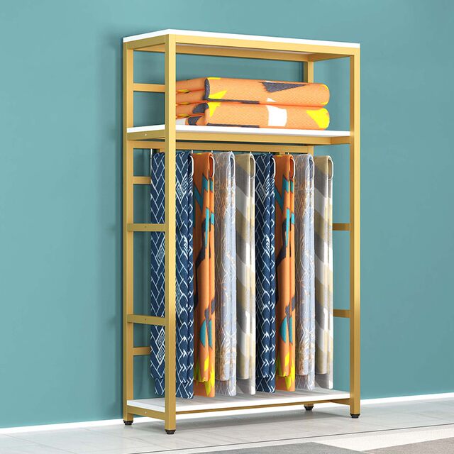 Home textile store shelf display rack wedding store bedding rack four-piece quilt display rack fabric rack