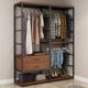 Open wardrobe home bedroom cloakroom coat rack storage rack iron rack floor hanging clothes rack walk-in rack
