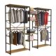 Clothing store display rack floor-standing clothes rack men's and women's clothing store display rack double-layer combination display hanger