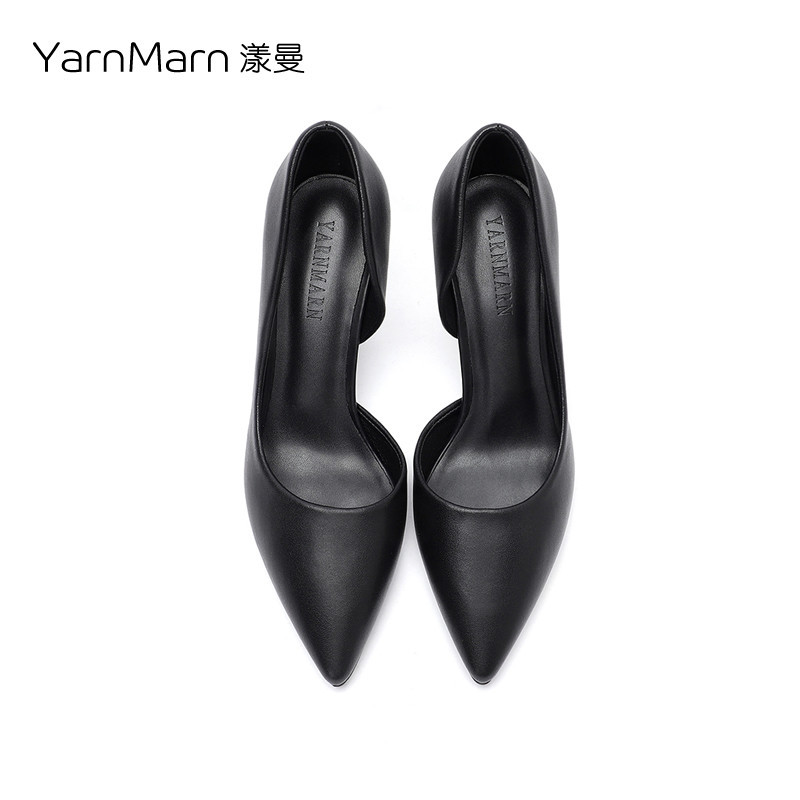 Genuine Leather Side-Cut High-Heeled Shoes for Women, Stiletto Heels, Versatile for Work, White, 2021 Autumn and Summer New Style, Elegant, Small Size, Soft Leather Single Shoes Genuine Leather Side-Cut High-Heeled Shoes for Women, Stiletto Heels, Versatile for Work, White, 2021 Autumn and Summer New Style, Elegant, Small Size, Soft Leather Single Shoes