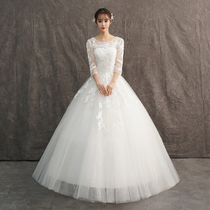 Light wedding dress 2021 new one-shoulder bride simple pregnant woman custom Mori Super fairy dream Thin Thin