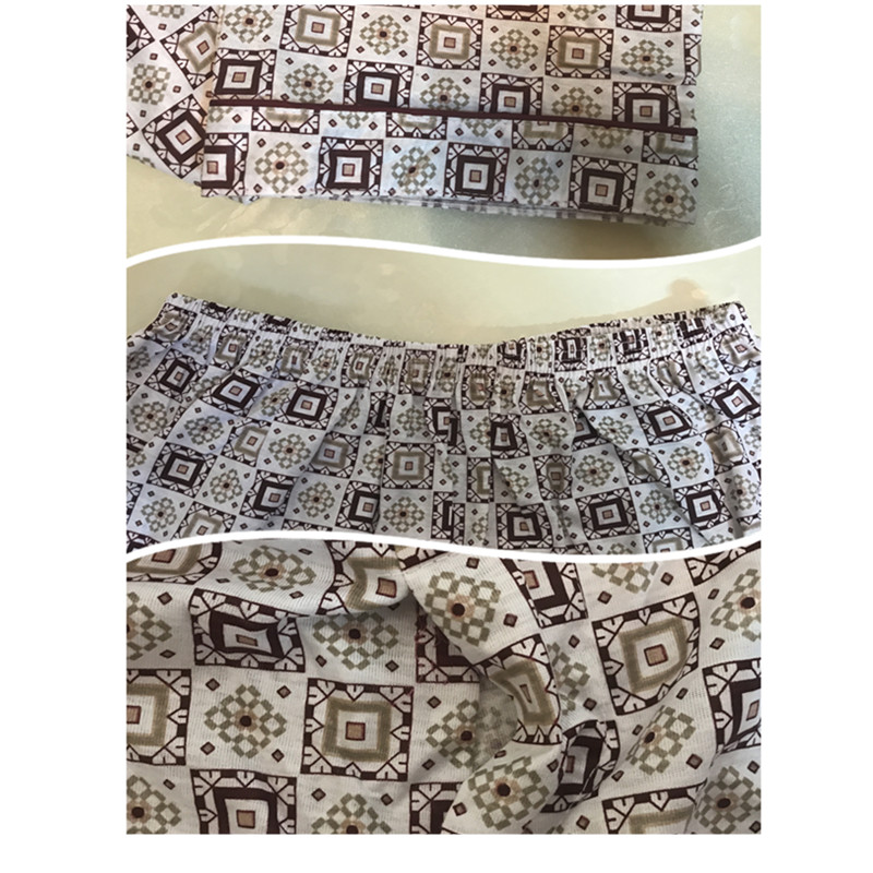 Quần pyjama nam quần lửng lưới nhà cộng với chất béo kích thước lớn dệt bông điều hòa thoải mái dệt kim cotton quần tây nữ đẹp