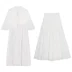 Phong cách Trung Quốc phiên bản cải tiến hiện đại của váy sườn xám Hanfu phù hợp với hai mảnh phục vụ trà phụ nữ cổ điển Zen của Trung Quốc - váy đầm