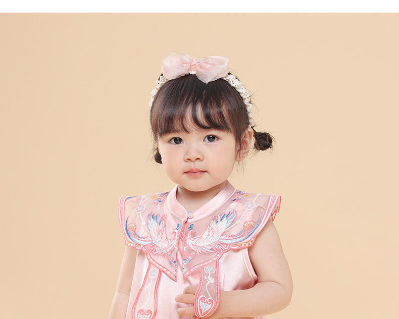 Longevity and Prosperity Mulberry Silk Romper for Baby Girls, New Chinese Style Spring and Summer Full Moon and Hundred Days Clothing, One-Year-Old Baby — 26