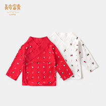 Long life rich newborn baby clothes Hanfu cotton newborn monk baby long sleeve shirt underwear autumn clothes