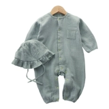 Детское хлопковое марлевое дышащее боди для новорожденных, детская пижама для выхода на улицу