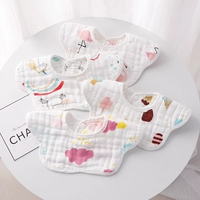 4条8层纱布围嘴甜美系列