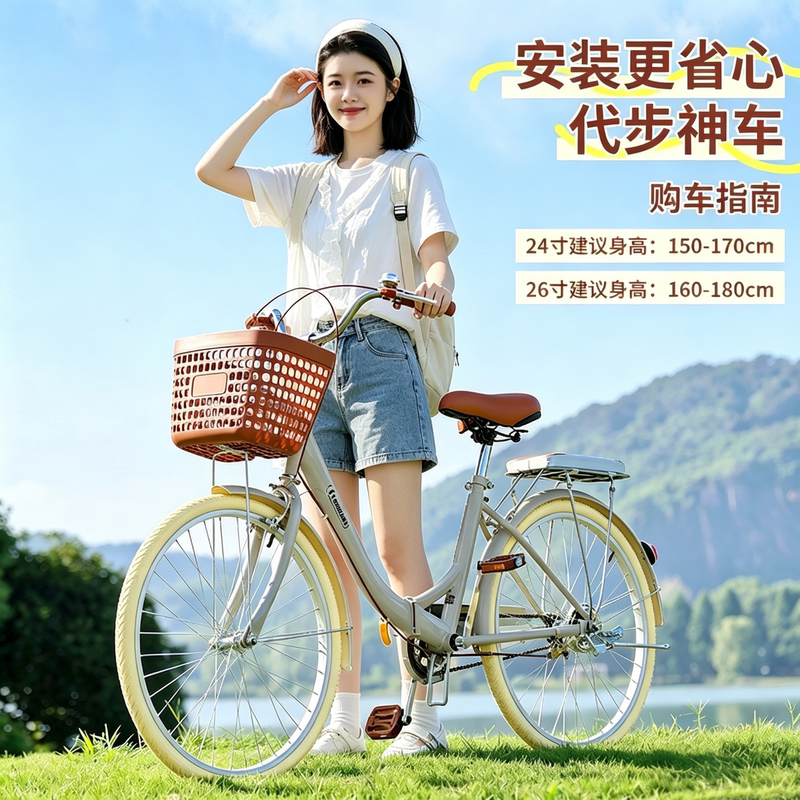 Women's Folding Bicycle, Lightweight, for Adults, Ladies, Commuting, College Students, Campus Work, No Installation Required, Solid Tires Women's Folding Bicycle, Lightweight, for Adults, Ladies, Commuting, College Students, Campus Work, No Installation Required, Solid Tires