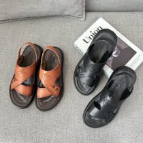 Camel T2329-1 cowhide mens sandals