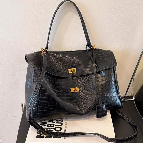 Дизайнерская вместительная и большая универсальная портативная сумка через плечо, крокодиловый принт