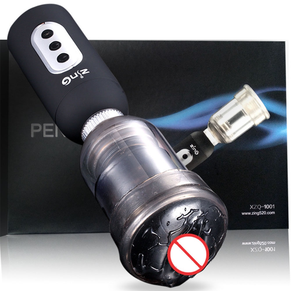 Zing multifunctional male penis exercise vibration massager physical vacuum suction allow mouth love aircraft cup masturbation device