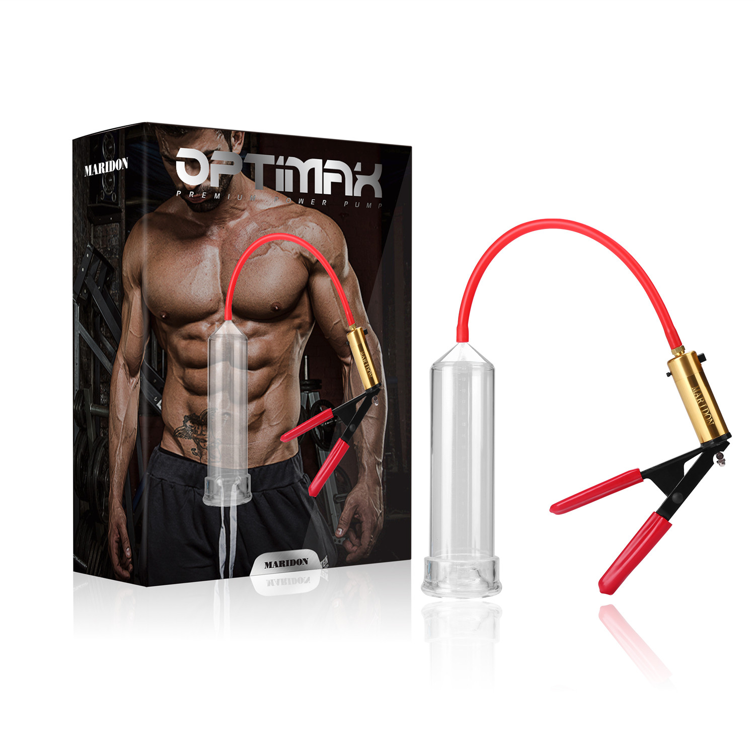 New Optimax penis training negative pressure pump red tube color Yin Jing Fitness Insidious retractors fluffy stretch cylinder G