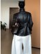 Stand-up collar, cool and elegant loose jacket, this year's popular hot-selling women's new leather jacket, huge and beautiful high-end top