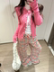 Korean style sweet style age-reducing casual pants, this year's popular hot-selling women's new plaid trousers, huge and good-looking pants