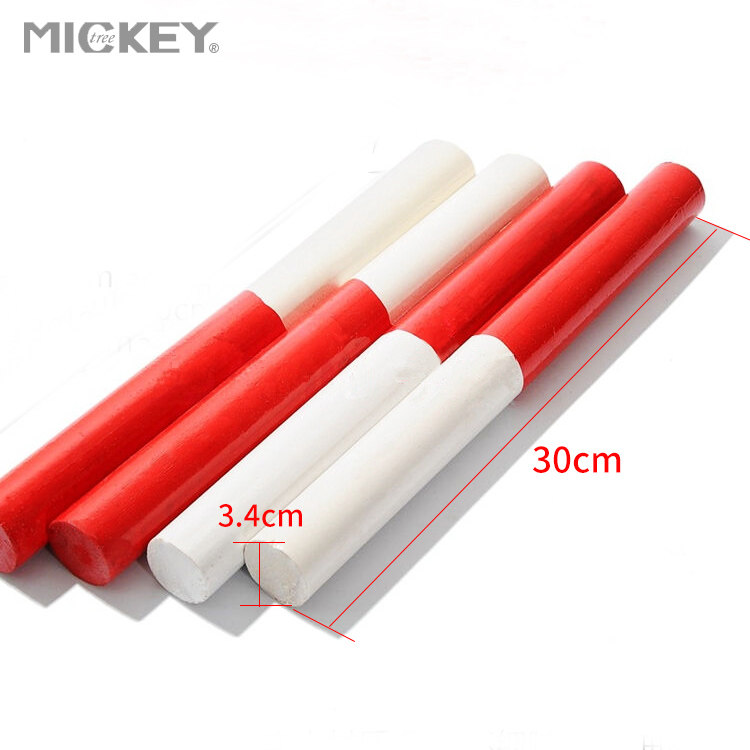 Wooden Baton for Track and Field Training Relay Race, Special Red and White Game Supplies, Wooden Children's Props for Sports Games