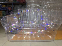 Internet celebrity new high-end quality fashion trend inflatable transparent sofa lightning luminous sofa factory direct sale