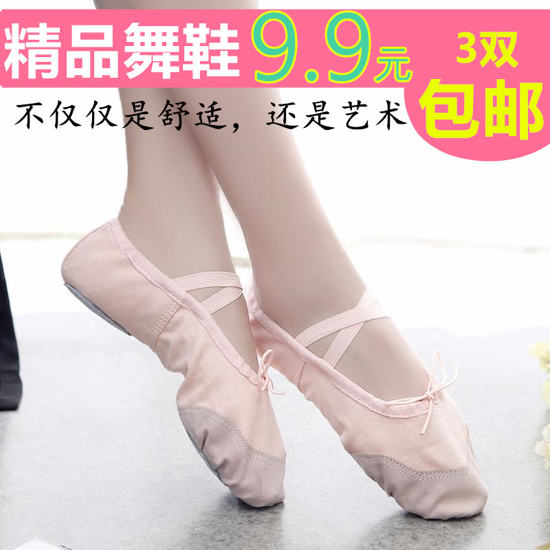 Girl Ballet Shoes Adults Dance Shoes Women Soft Bottoms Practice Shoes Yoga Shoes Spring Body Shoes Canvas Dancing Shoes