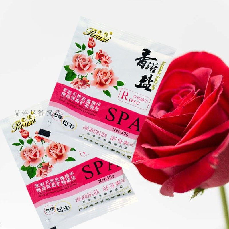 New soft rose scented bath salt bag foot bath salt bath salt bath salt bath salt rose bath salt