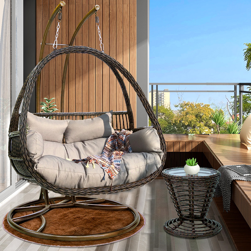 Hanging basket Double home Balcony Rattan Chair Lift Chair Sloth Casual Hanging Bed Chandelia Chair Indoor Autumn Thousands Outdoor Patio-Taobao