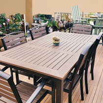 Outdoor tables and chairs combined with plastic antiseptic wood recreation outdoor waterproof balcony garden cafe courtyard table and chairs