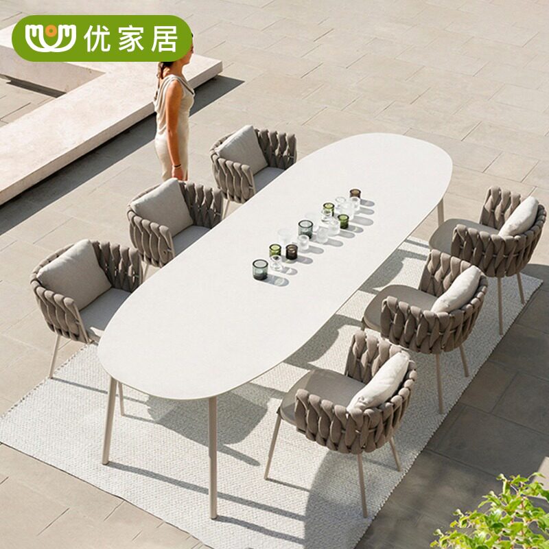 Outdoor courtyard outdoor leisure table and chair combination outdoor terrace garden sun room balcony single rattan chair three-piece set
