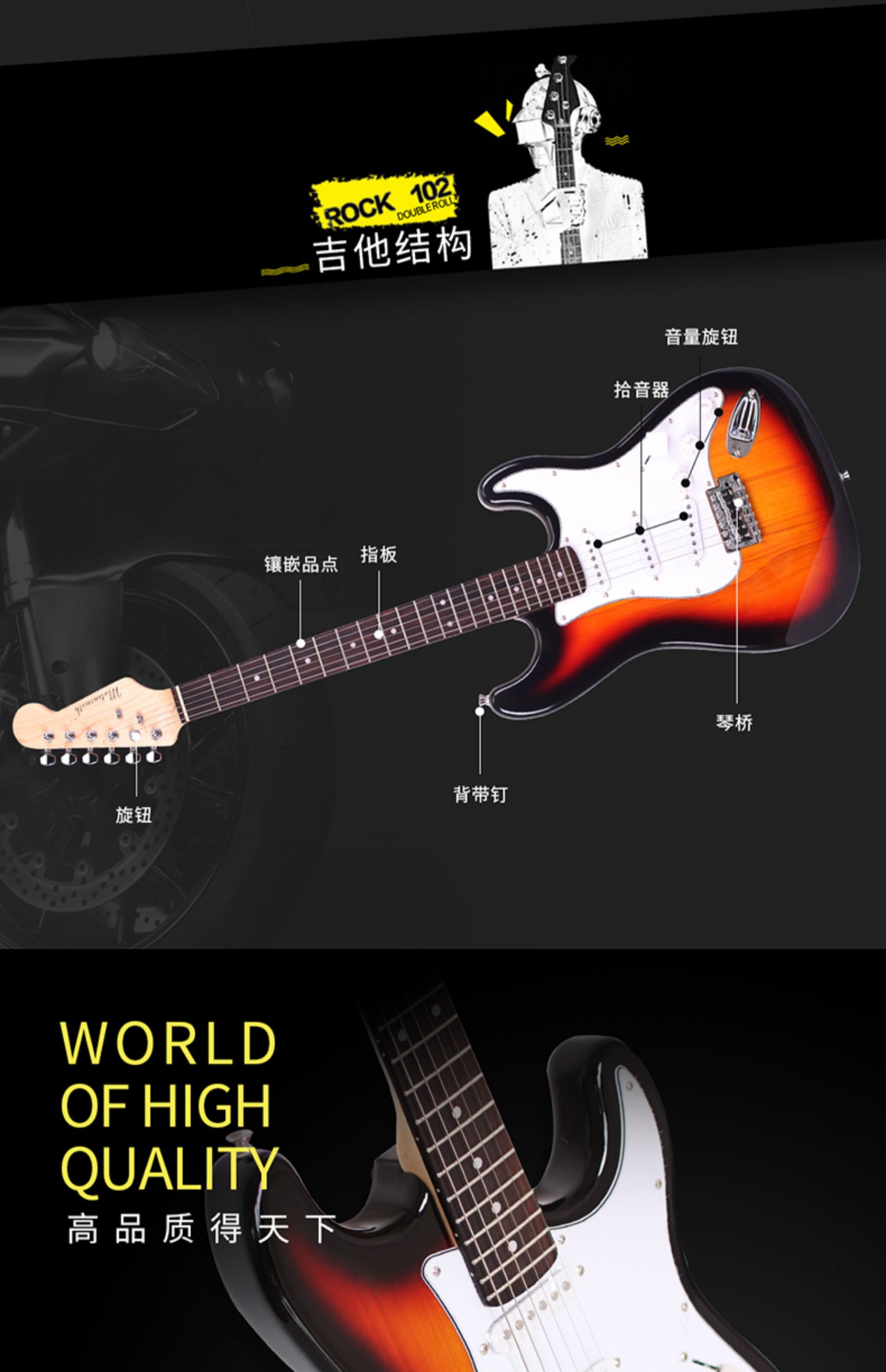 Matinsmith21 lắc đơn guitar điện cho người mới bắt đầu nhập cảnh tay trái guitar điện thiết lập trình độ chuyên nghiệp - Nhạc cụ phương Tây đàn nguyệt cầm
