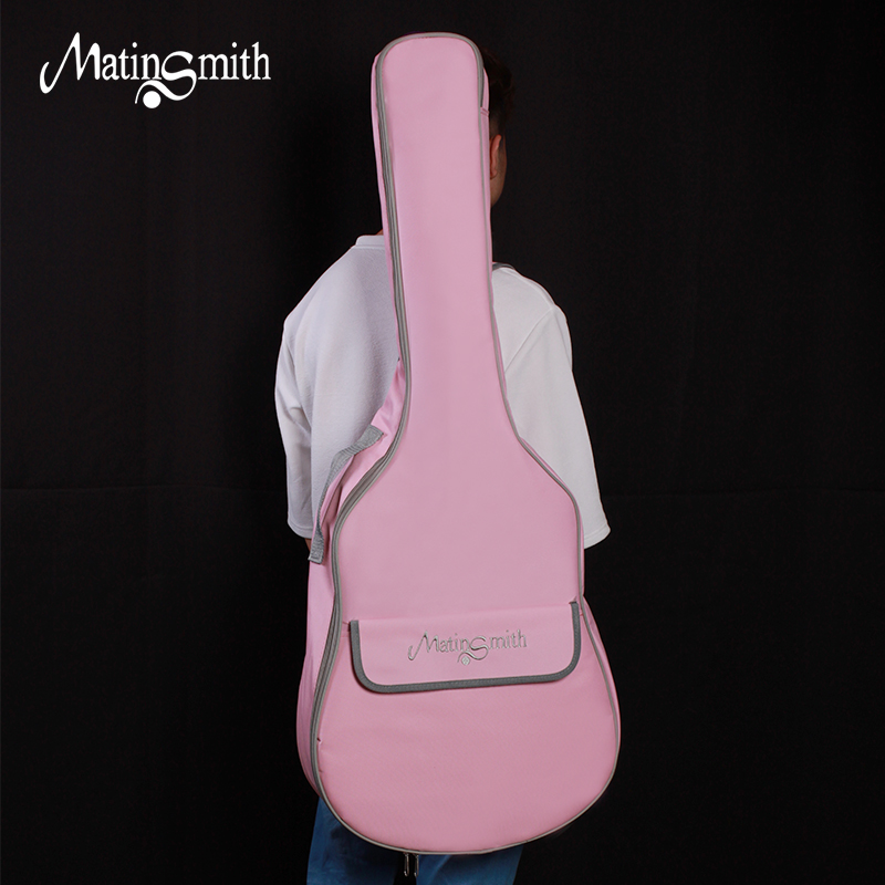 Martin Smith thickened guitar bag shoulder bag 36 inch 40 inch 41 inch folk guitar bag Pink guitar bag