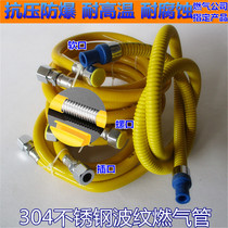 Thickened explosion-proof 304 stainless steel metal corrugated connecting pipe household pipeline natural gas stove water heater