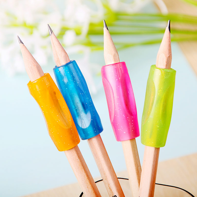 Powerful 0507 pen holder pencil pen sleeve grip pen sheath student children hold pen correction grip pen soft rubber sleeve