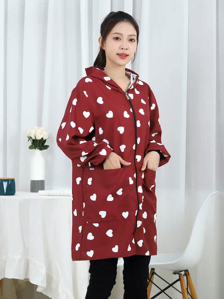 Heavy shirt plus thick waterproof apron housekitchen long sleeve oil and Korean coat fashion anti-fouling