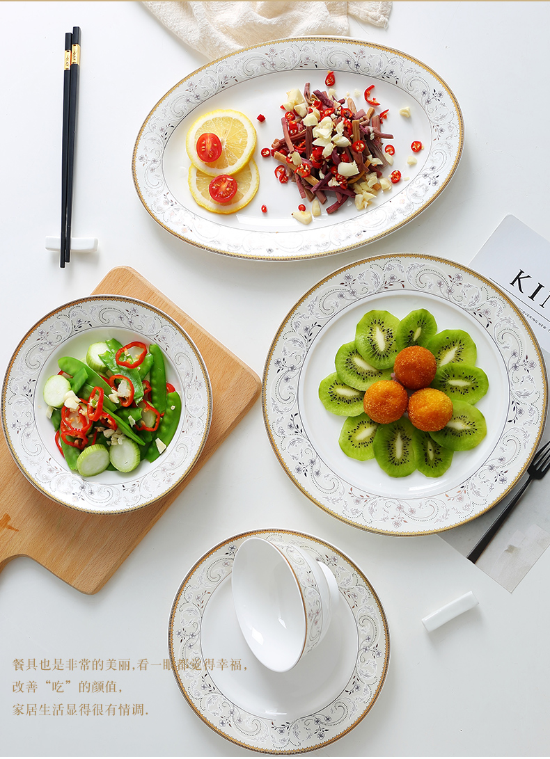 Ipads China tableware suit dishes suit household jingdezhen ceramics European - style up phnom penh gifts home dishes plate