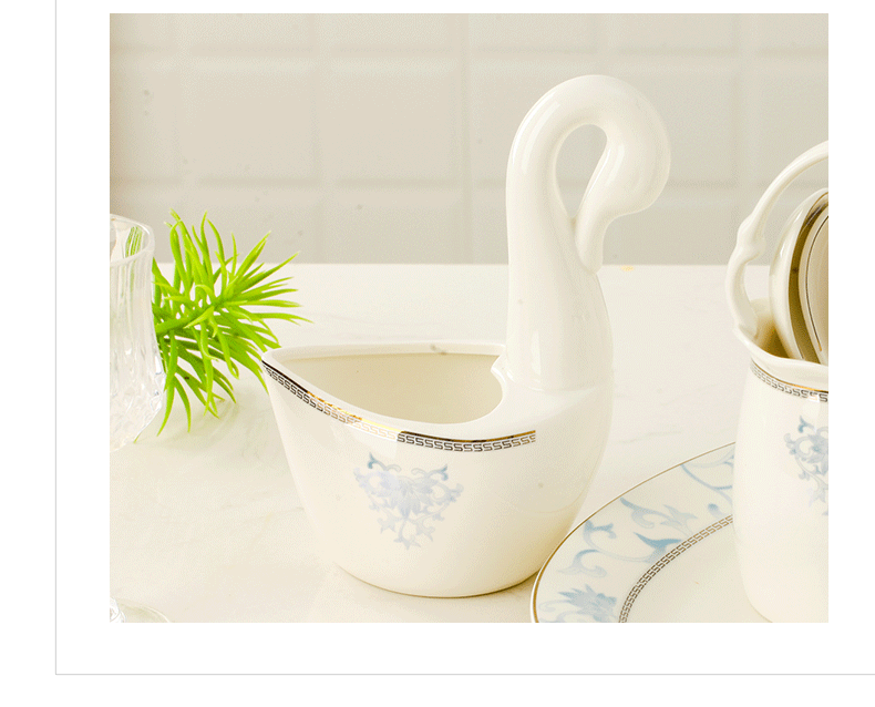 The dishes suit household contracted combination Chinese jingdezhen ceramic ipads China tableware suit dishes chopsticks combination