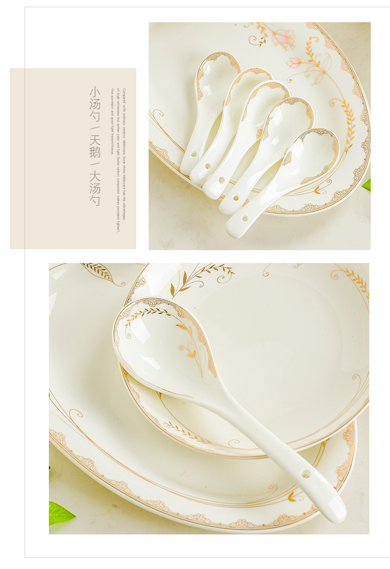 Household Korean dishes suit ipads bowls plates up phnom penh contracted jobs jingdezhen ceramic bowl with cutlery set