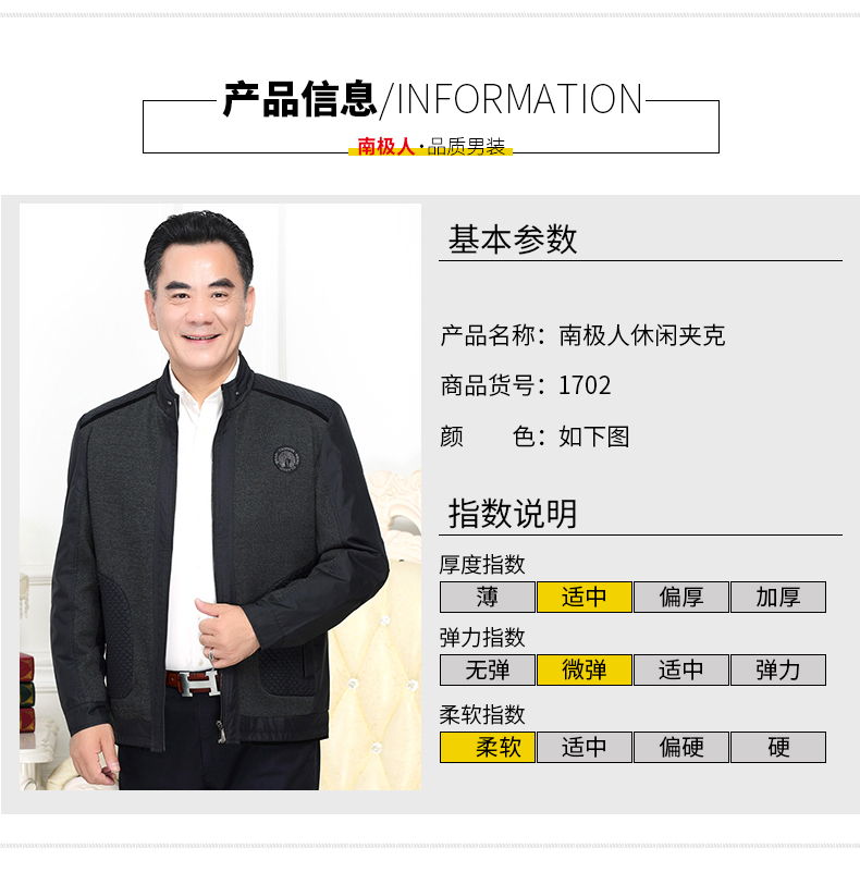 Quần áo mùa thu và mùa thu mùa thu áo khoác mới 50 trung niên 60 tuổi nam trung niên 40 áo khoác mùa thu dày áo jacket nam