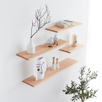 Word partition solid wood wall shelf Wall-mounted living room decoration wall partition wall simple bookshelf shelf