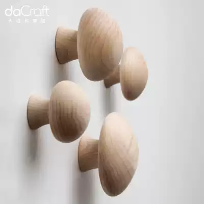 Nordic modern pastoral simple hook hanger creative personality coat rack living room entrance maple mushroom wall hanging