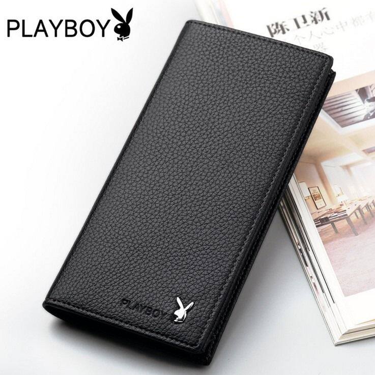 Playboy men's long wallet 2022 new cortex youth multi - card business leather clip tide thin
