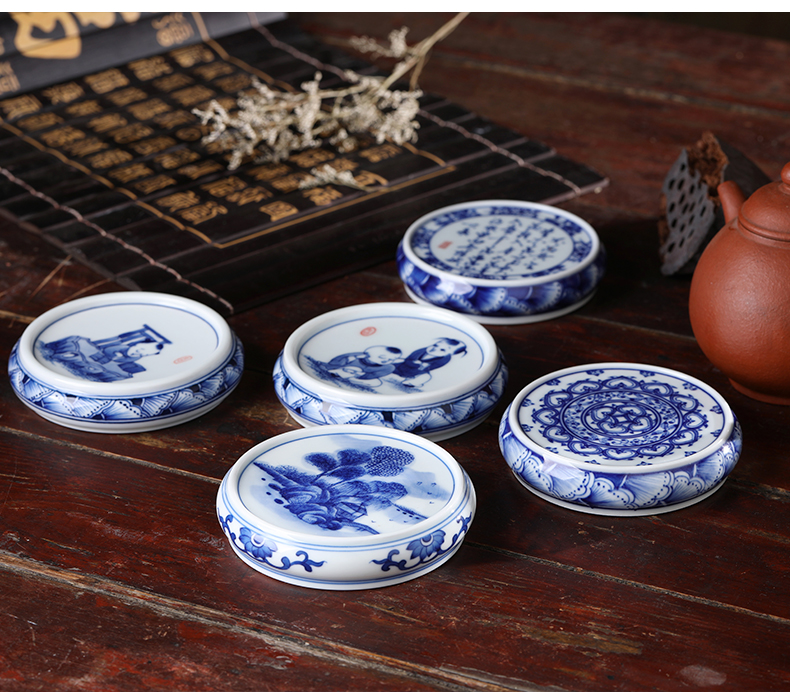 Jingdezhen hand - made porcelain treasure phase lid doesn the lid checking ceramic lid frame tea tea tea accessories