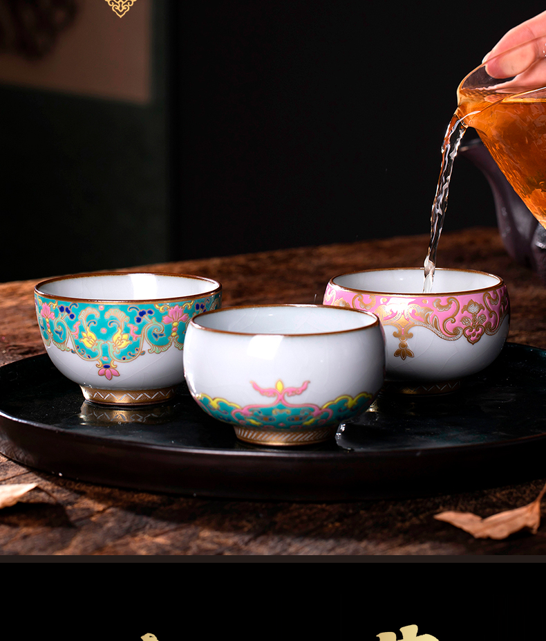 Your up master cup single CPU ceramics jingdezhen porcelain cups kongfu tea colored enamel cup sample tea cup meditation