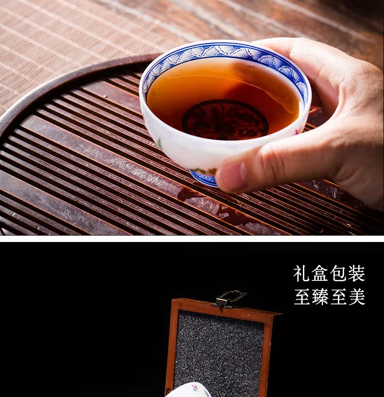 Jingdezhen ceramic cups tea kungfu hand - made porcelain enamel porcelain cup bowl cups sample tea cup masters cup