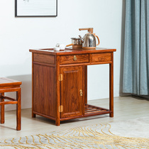 Mahogany tea cabinet coffee table full solid wood hedgehog red sandalwood Chinese style small coffee table rosewood tea table boiling water side storage
