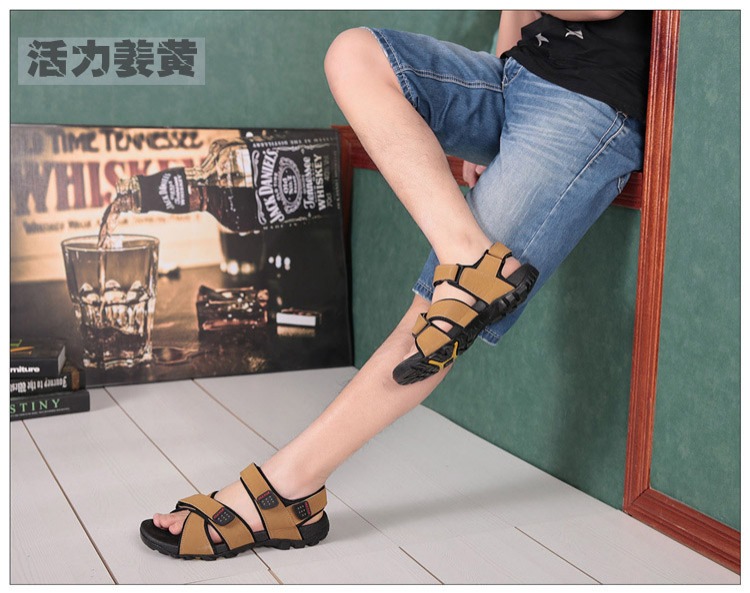 Giày nam nam sandal đế dày Rome ngoài trời sandal da mùa hè Giày đi biển mùa hè phiên bản Hàn Quốc của xu hướng dép Việt Nam giay the thao nam