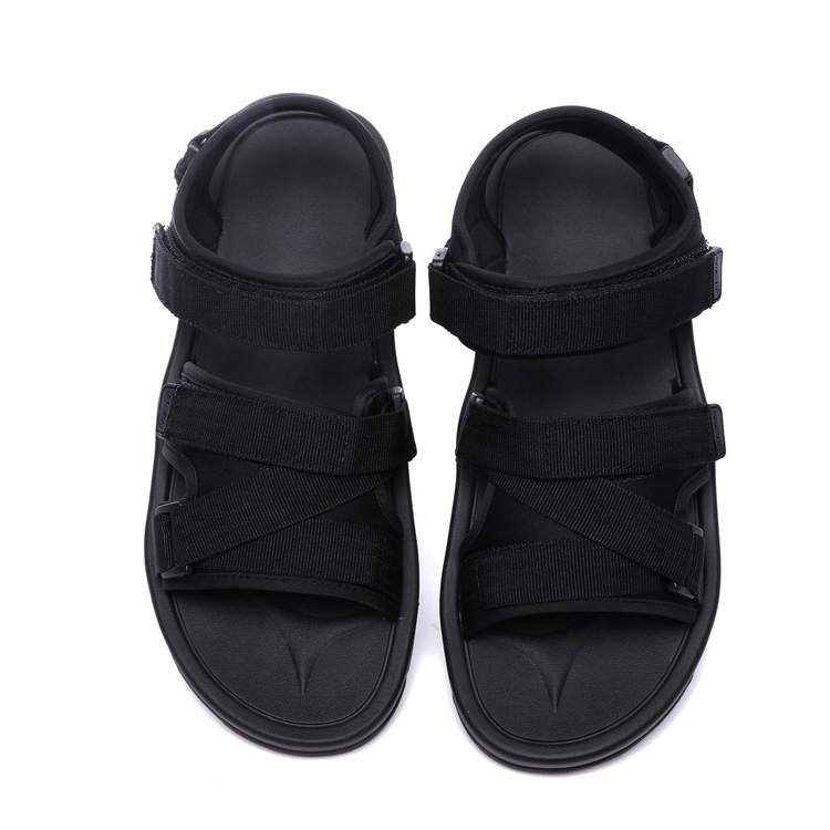 Phiên bản hàn quốc của sandal nam đế mềm đế mềm xu hướng giày đế dày đế xuồng giày đi biển đại học hè đen phong cách mới giày tây